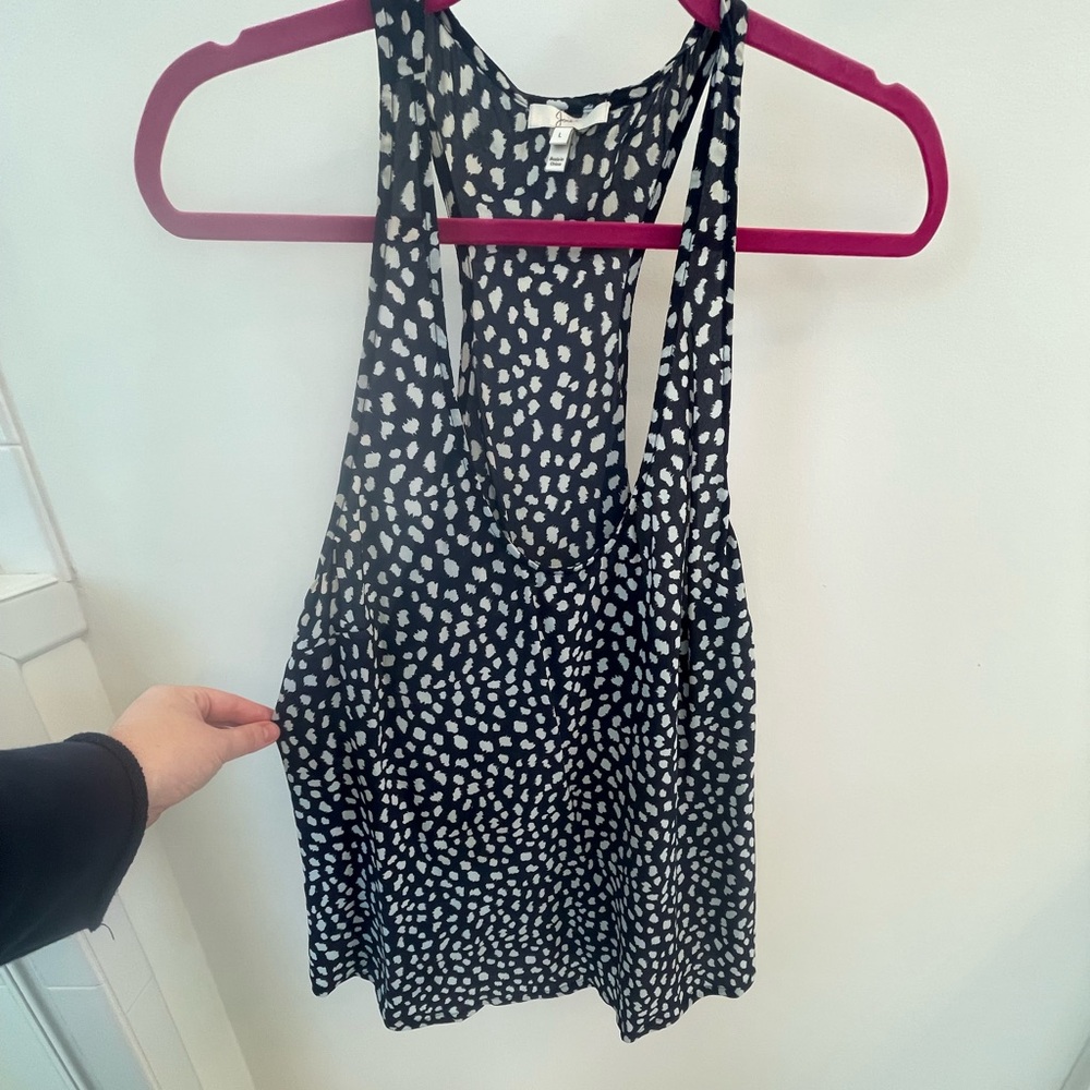 Joie Racerback Blouse, Navy Size Large